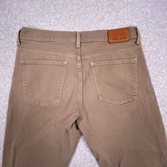 Mott & Bow Jeans Mens 33 x 30 (32 x 29) Mercer Green Slim Straight Denim Stretch - Picture 14 of 15